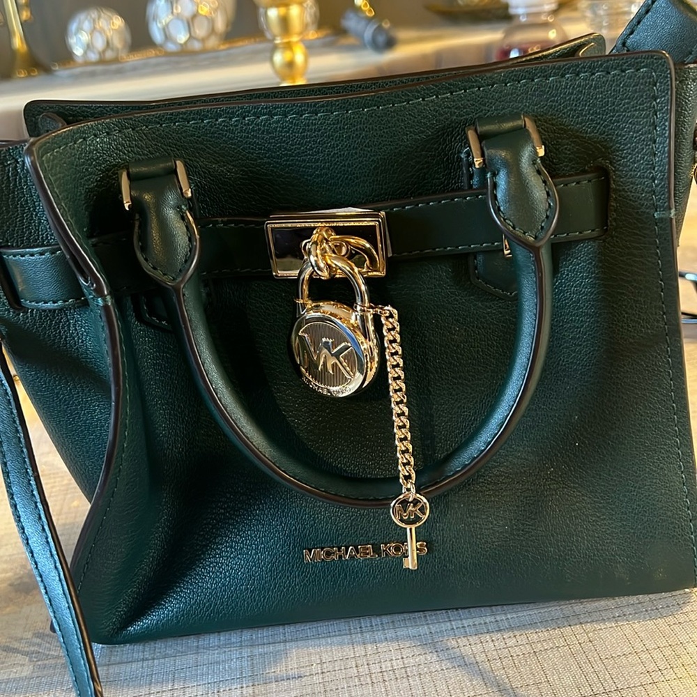 green MK purse